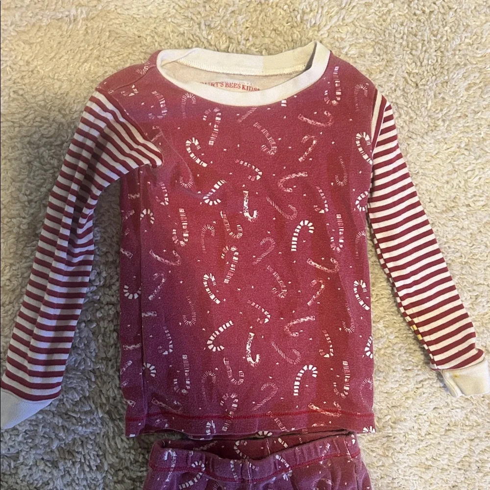 Burt's Bees Kids Red and White Pajama Top